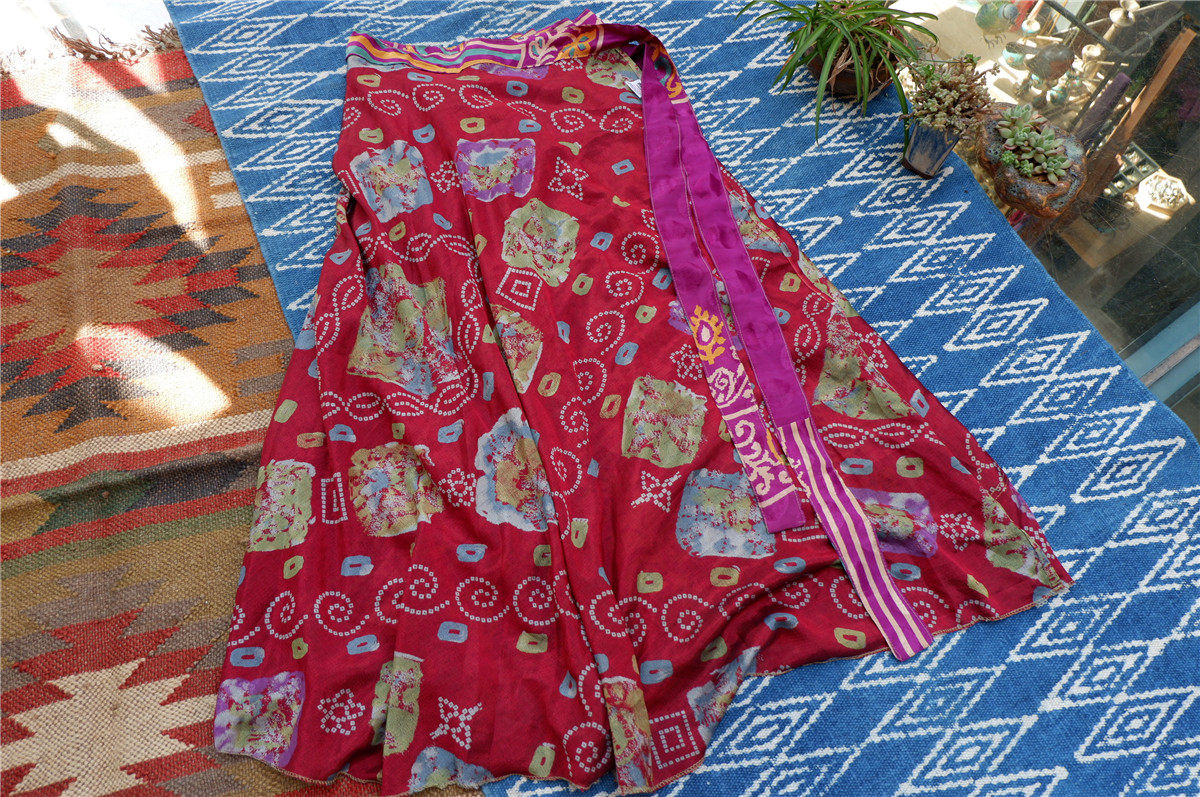 8月19日更新印度复古一片片式多层裹裙女夏季半身裙