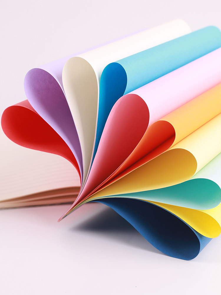 儿童70ga4打印纸广告彩纸材料叠纸diy宝宝幼儿园折纸