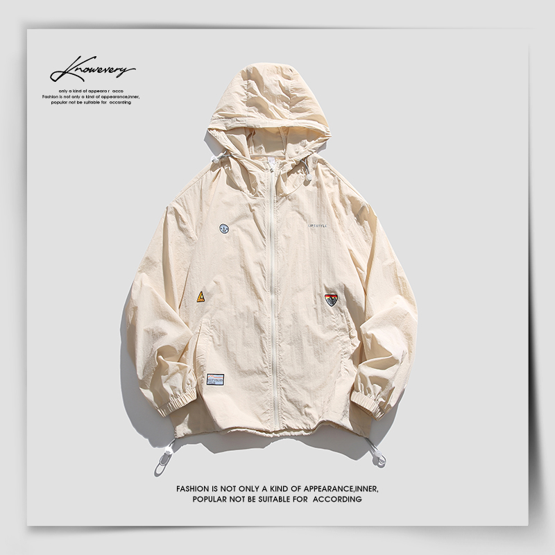 knowevery防晒衣男连帽夏季薄款冰丝凉感外套ins潮情侣时尚防晒服