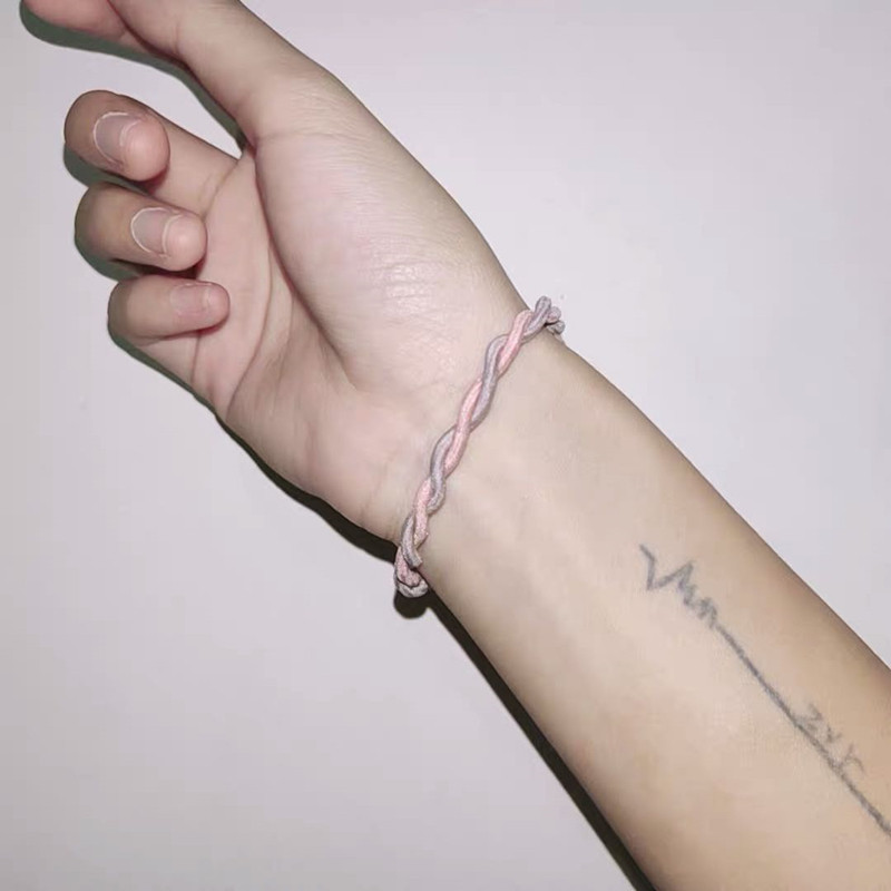 小皮筋送给男朋友头绳戴手腕情侣已有小祖宗皮筋简约百搭皮套手绳