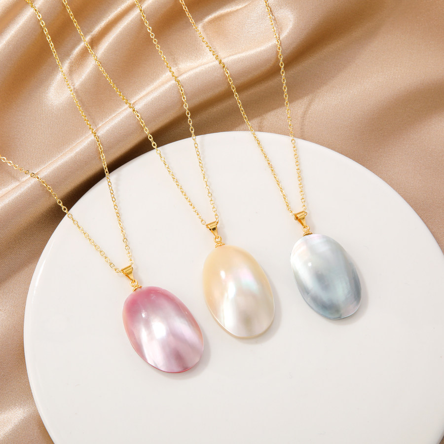 轻奢气质强光炫彩淡水珍珠珍珠马马贝吊坠高级项链