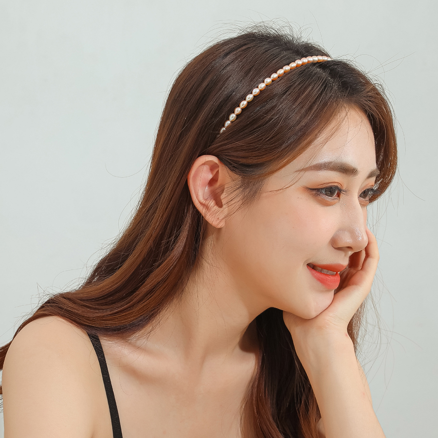 网红名媛天然淡水珍珠发箍简约森系头箍超仙发饰
