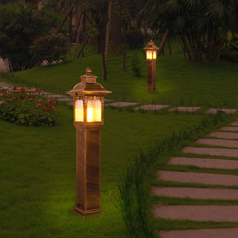 欧式花园草坪照明灯方形景观庭院灯户外公园小路景观庭院灯饰