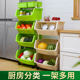 Kitchen racks on the floor to put vegetable baskets, multi-layer supplies, storage baskets, toy storage boxes, household supplies Kitchen racks on the floor to put vegetable baskets, multi-layer supplies, storage baskets, toy storage boxes, household supplies