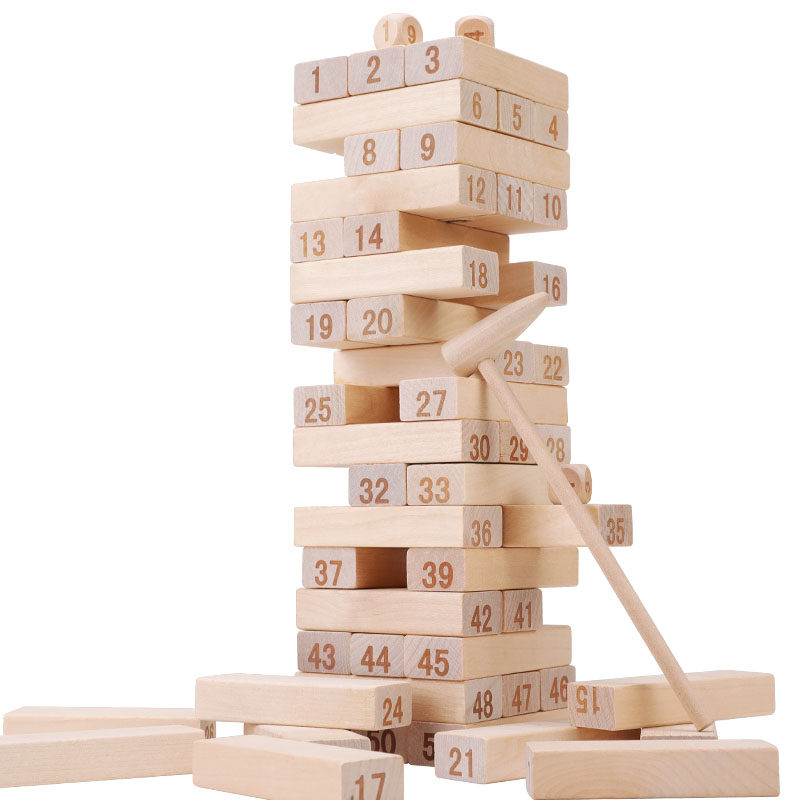 玩具精品叠叠高儿童儿童益智玩具木质积木叠叠乐拼装游戏叠叠乐