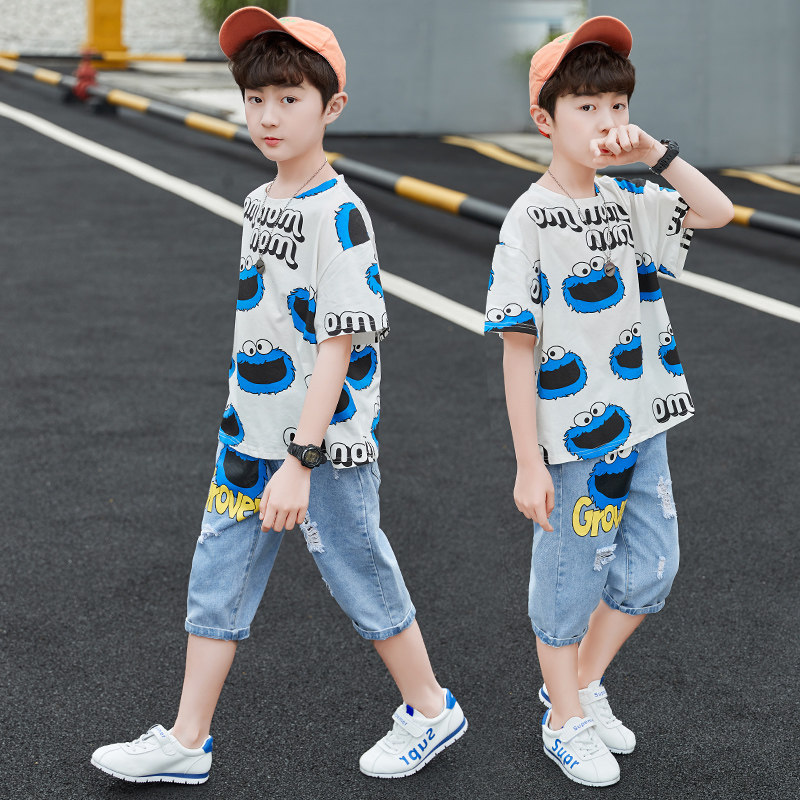 2020夏季男童短袖套装新款韩版潮流小男孩时尚网红洋气两件套衣服