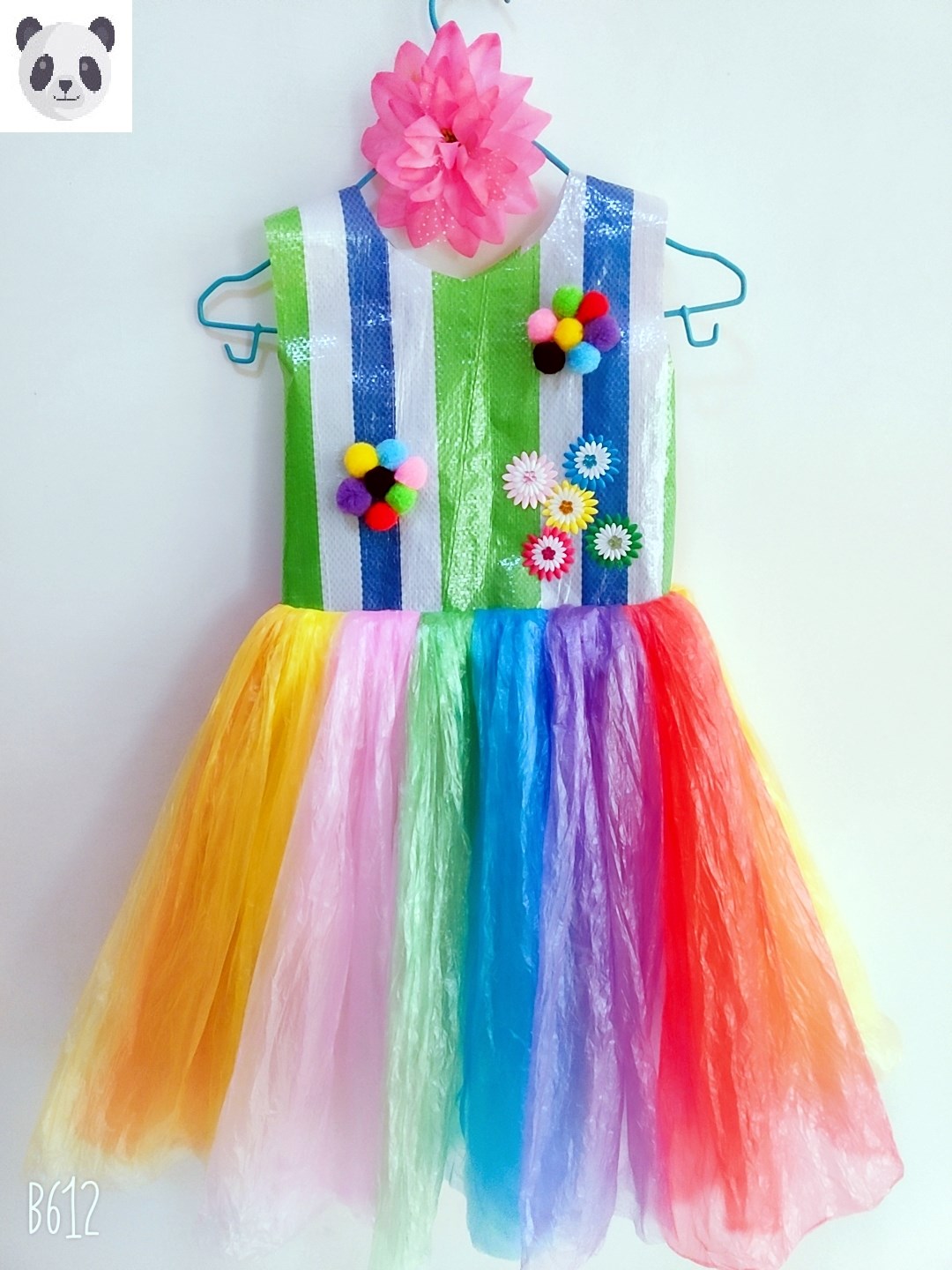 节日走秀时装秀儿童手工幼儿园衣服亲子制作服装民族服装