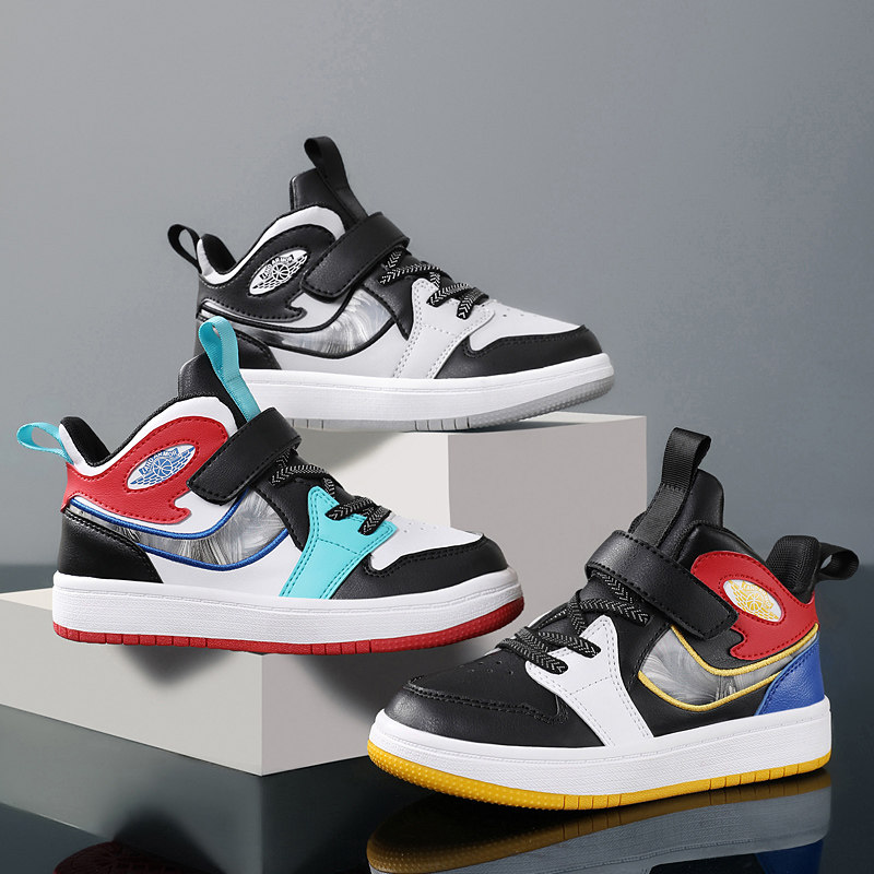 李宁联名童鞋男童鞋子aj板鞋秋季高帮学生运动鞋