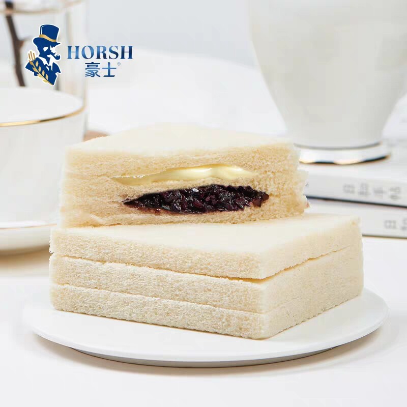 豪士雪酪夹心紫米面包网红乳酸菌小口早餐蛋糕传统西式糕点