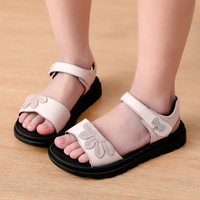 4女童凉鞋新款2020中大8岁12女孩平底韩版夏天凉鞋