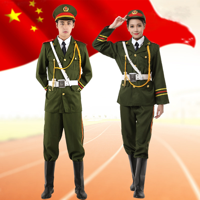 学生升旗手服装国旗班演出仪仗队仪式国旗护卫队礼服成人军装套装