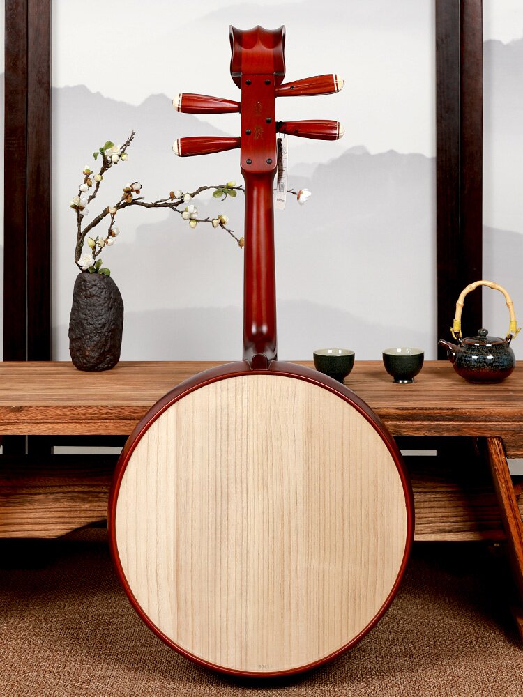 星海中阮乐器专业非洲紫檀材质质钢品圆孔原木阮