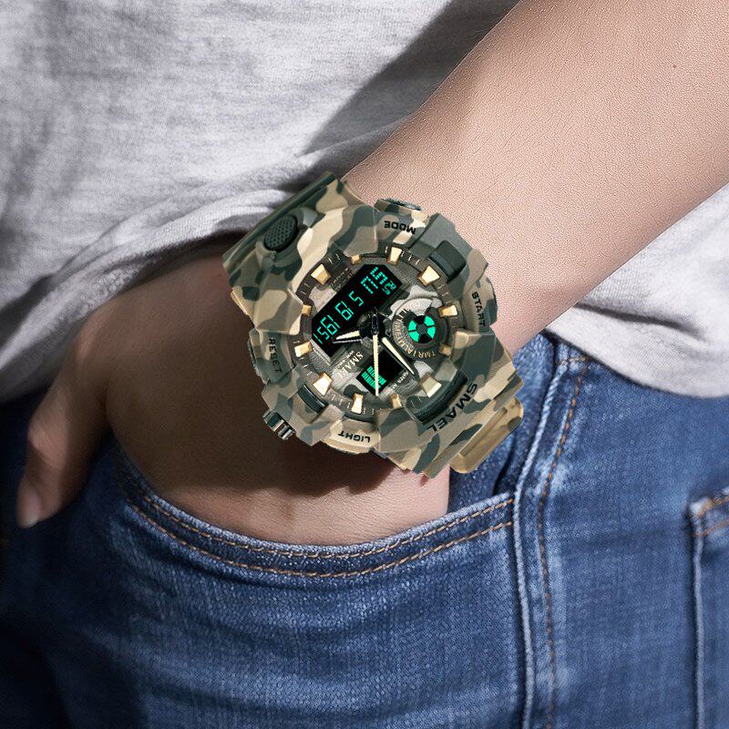 运动黑科技多功能迷彩手表特种兵战术防水户外军人国产腕表