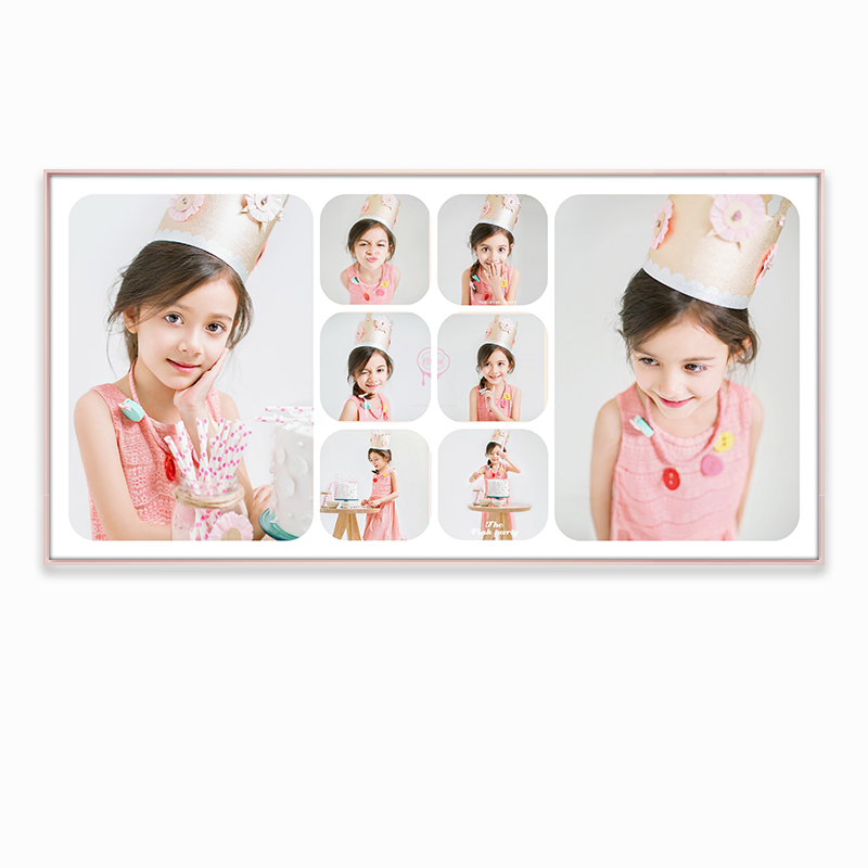 九宫格相框挂墙diy定制婚纱照宫格相片制作儿童相框