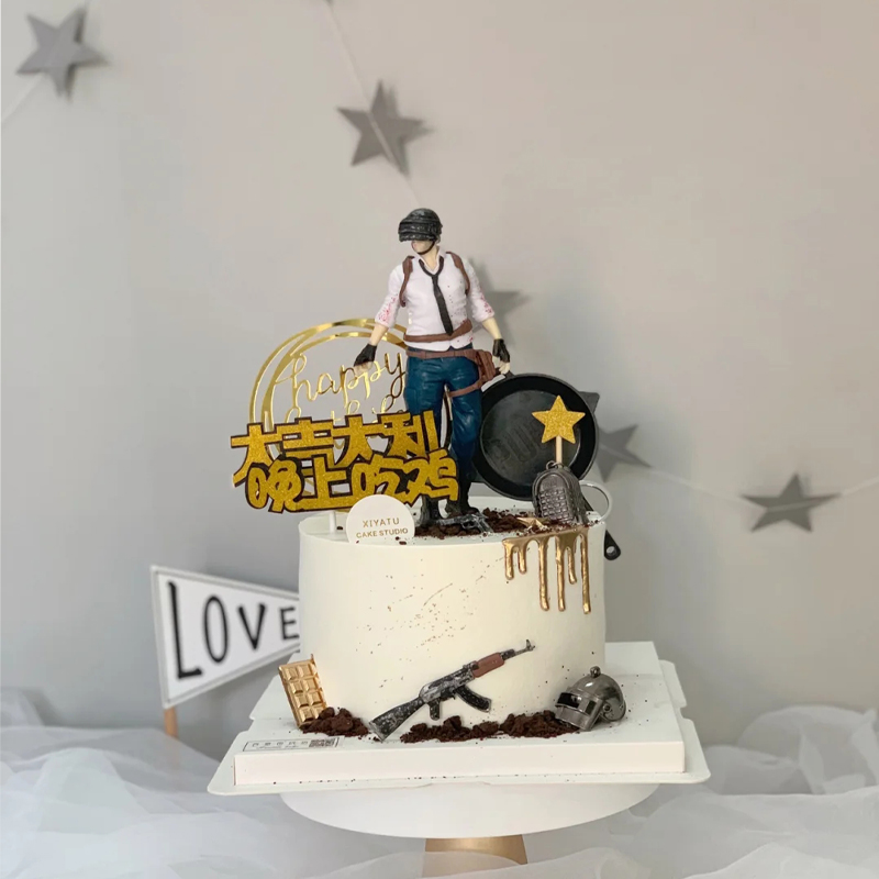 欧贝多款吃鸡蛋糕个性定制儿童男孩生日新鲜上海苏州同城配送