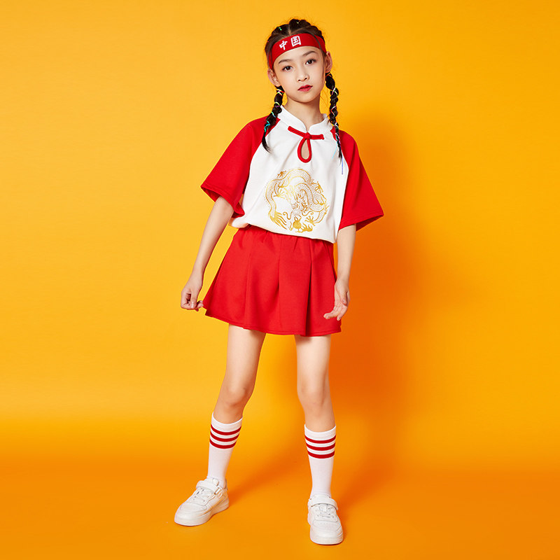 六一儿童节啦啦队演出服幼儿园体操小学生运动会开幕式服装中国儿童