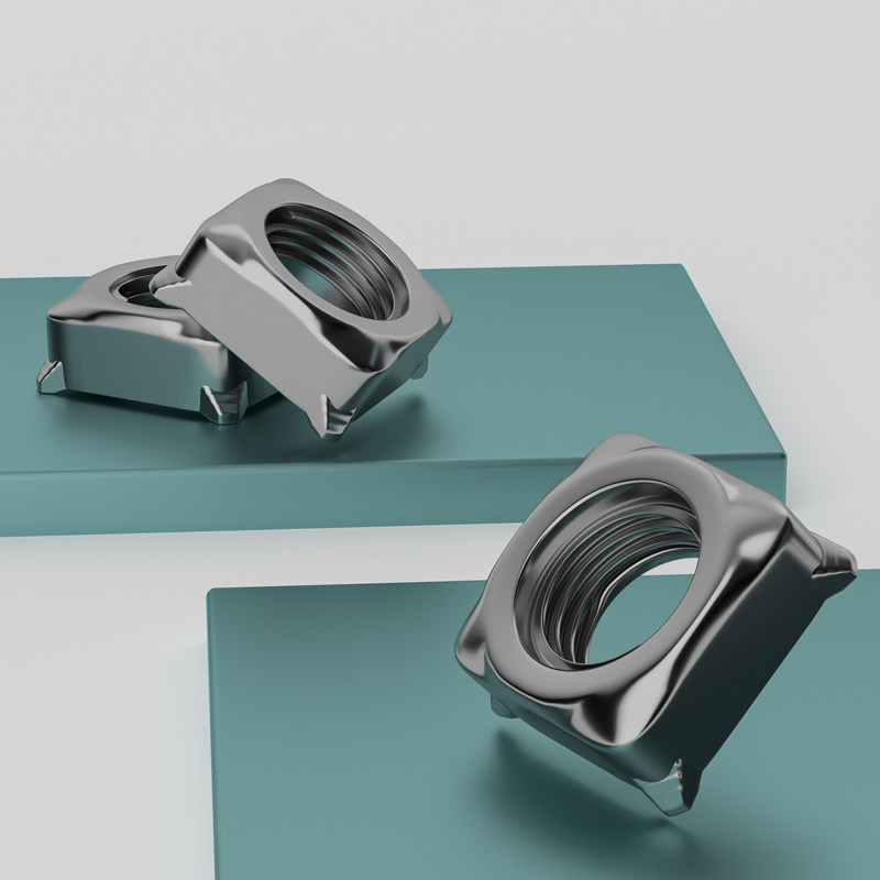 焊接四角螺母四方点焊通止gb13860高强度m4m5m6m8m10m12螺母