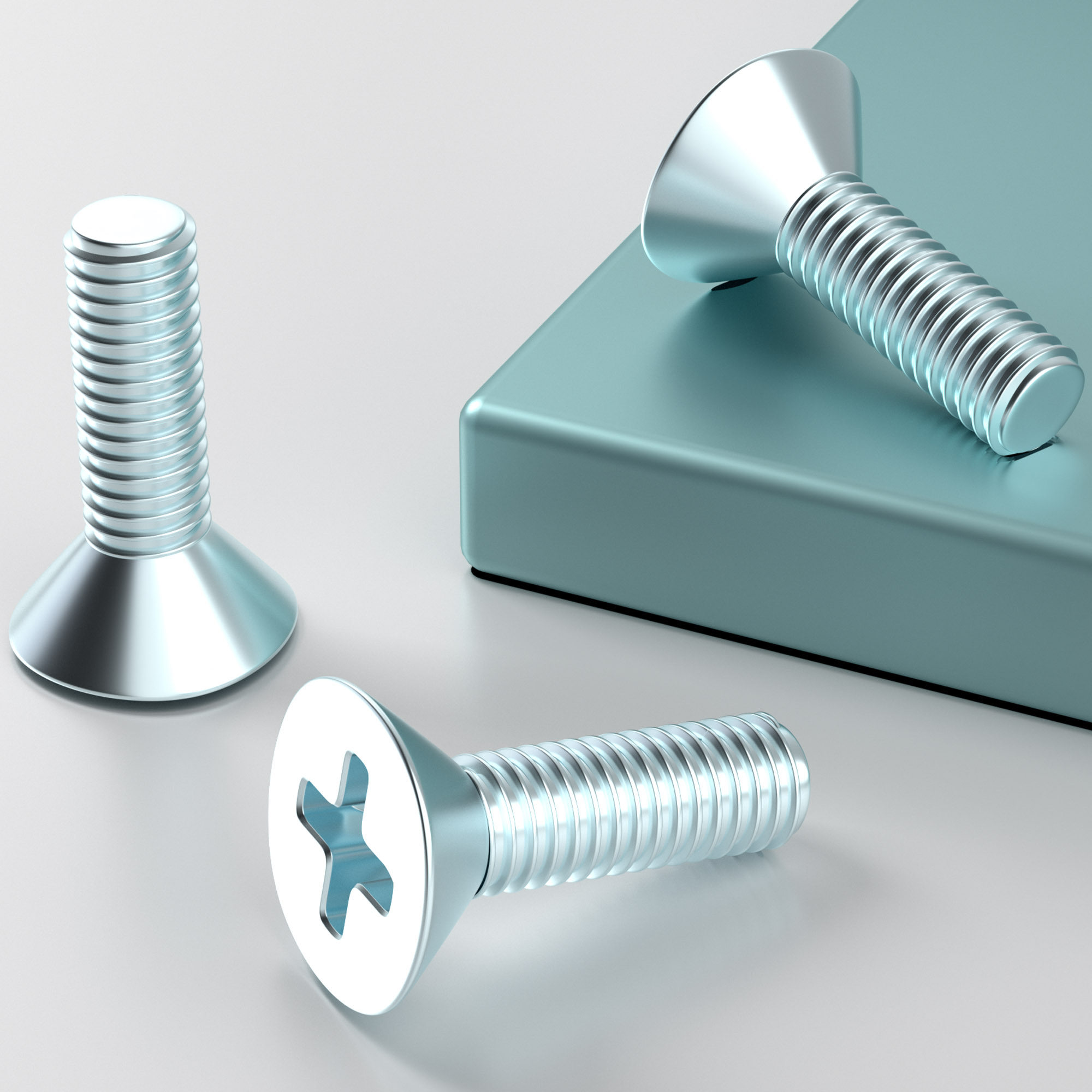 螺钉不锈钢十字沉头螺丝平头gb819平机m3m4m5系列螺钉