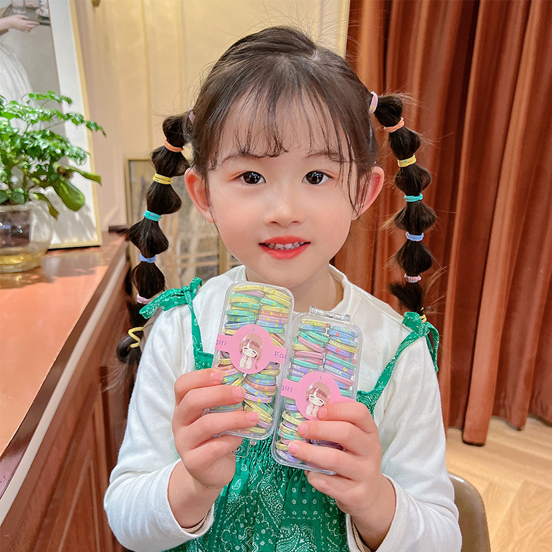儿童可爱头发小女孩头绳不伤发宝宝彩色女童橡皮筋发饰