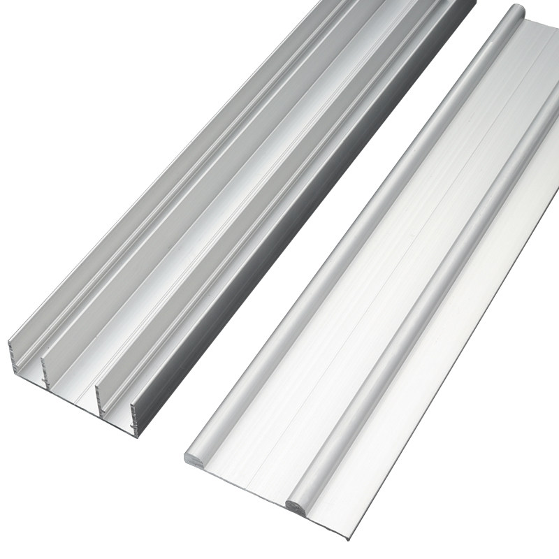 衣柜移门轨道免开槽滑轨推拉门双滑槽导轨趟门轮上下滑道移门配件