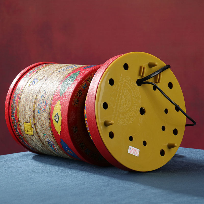 学院电动转经轮电机转经筒家用底座观音文殊财神佛堂西藏桌面摆件