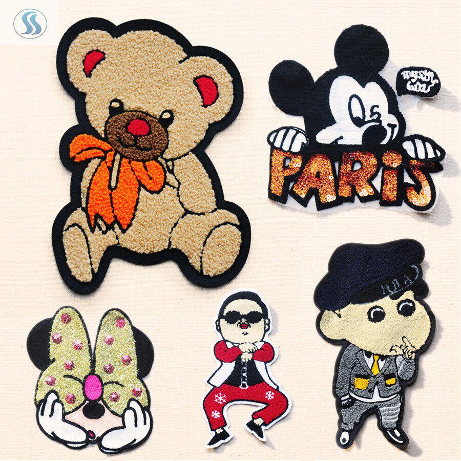 牛仔装饰衣服羽绒衣羽绒贴花大号补丁贴补贴布布贴