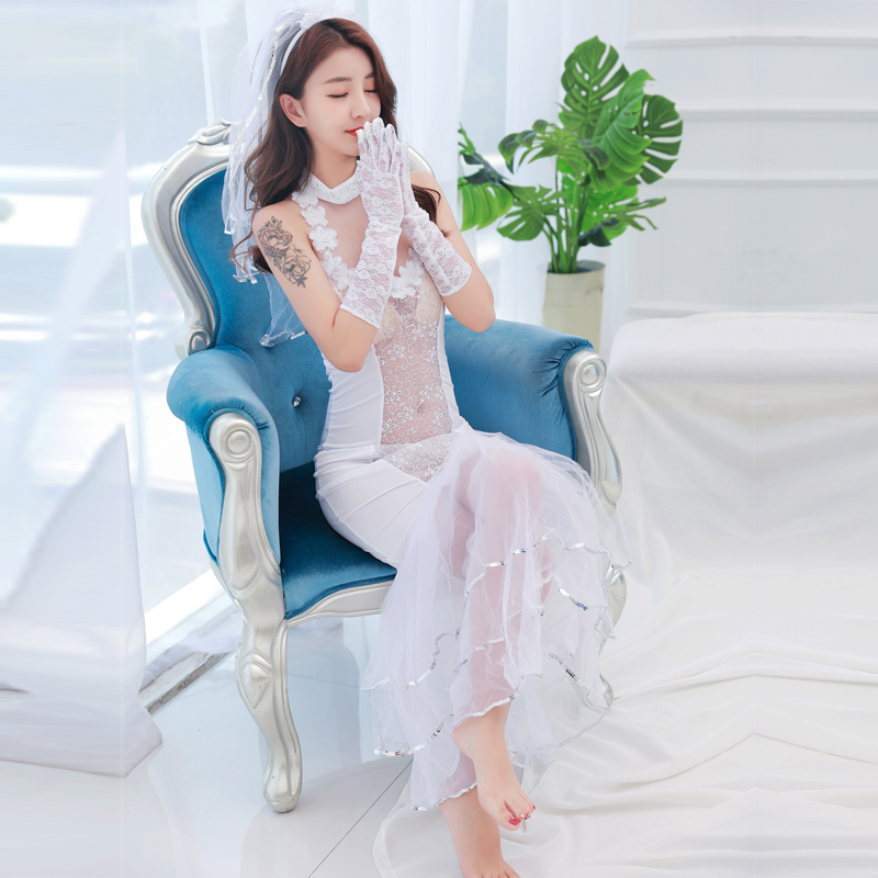 情趣内衣服透视新娘婚纱制服诱惑蕾丝清纯性感用品血滴子激情套装