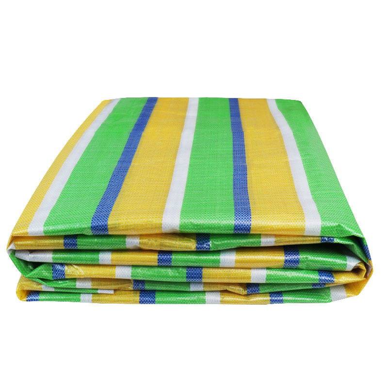 四色彩条布防水防晒加厚防雨布遮阳雨布装修塑料户外批发帆布篷布