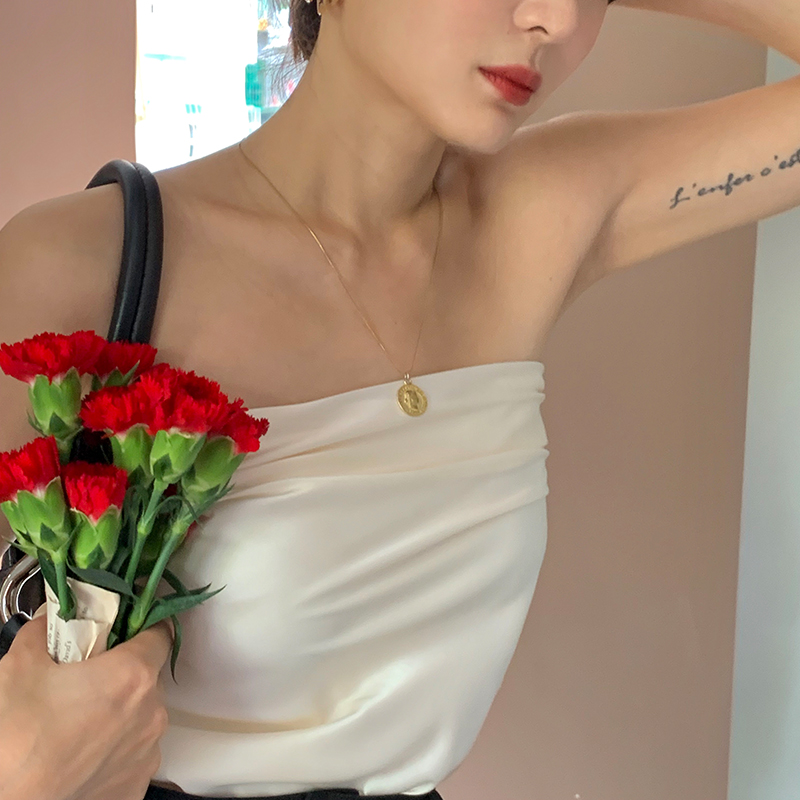 午后商店◆法式自制小众设计抹胸方巾女裹胸修身内搭性感抹胸丝巾