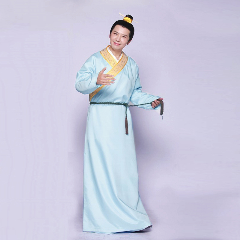 古装影视唐朝宋朝棉麻书生郎中男汉服宁采臣民族服装