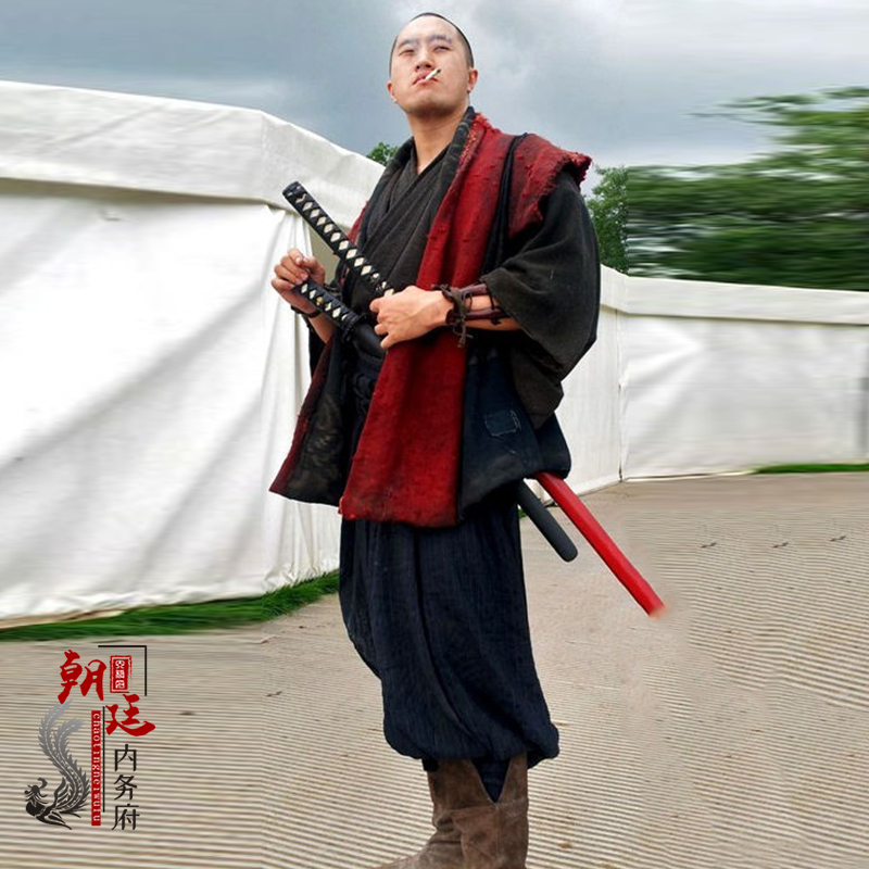 影视日本武士棉麻浪者忍者古装夜行男士汉服男民族服装