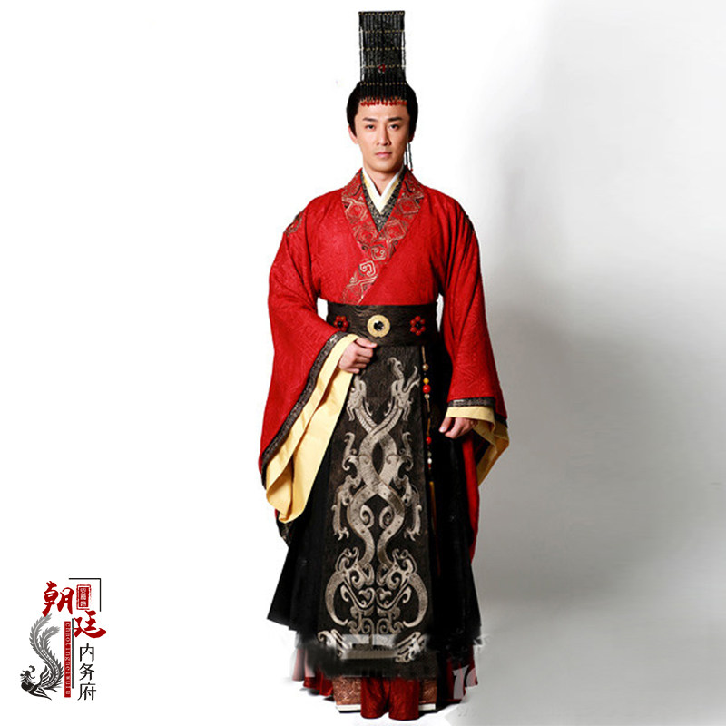 古装影视卫子夫同款男汉服大臣服皇帝秦汉龙袍民族服装