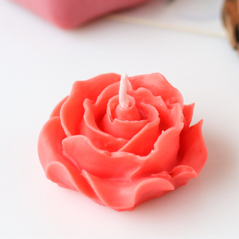 一烛手工diy花朵香薰蜡烛制作玫瑰花造型硅胶香薰蜡烛