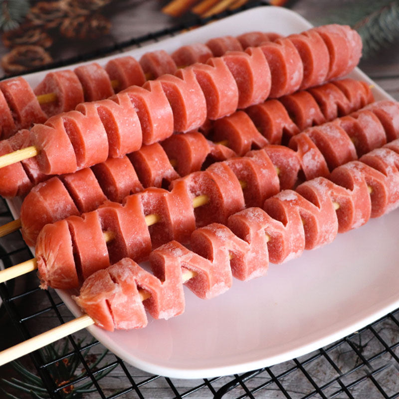 火龙15串热狗弹力户外烧烤食材弹筋拉花鸡肉香肠