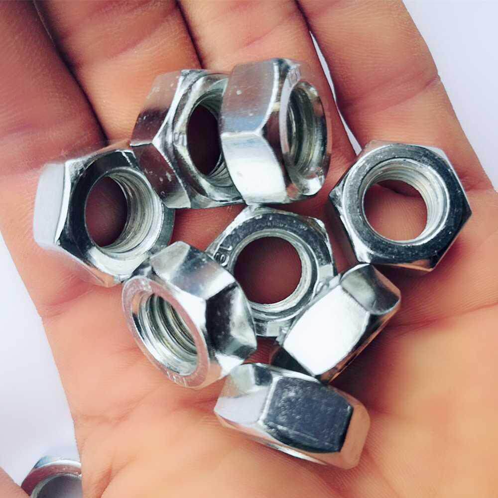 4.8级六角镀锌螺母螺丝母螺帽螺丝帽m3m4m5m6m8m10m12m14m24