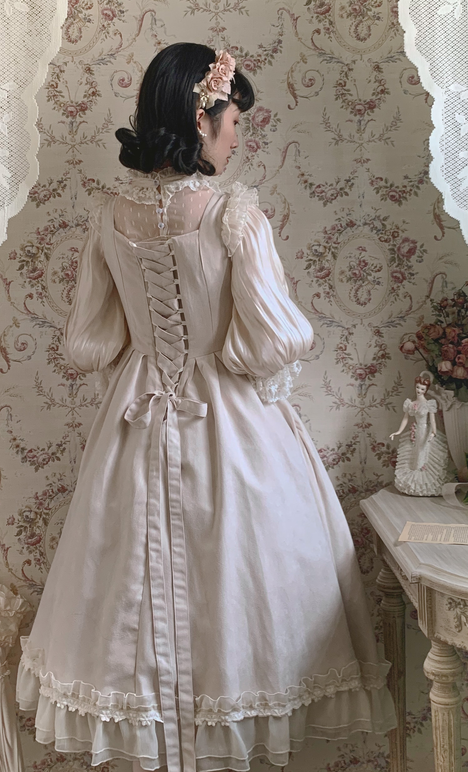 airfreeinglolita夜莺原创洛丽塔古典cla优雅贵妇法式洛丽塔