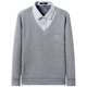 KIN DON/Golden Shield warm shirt men's fake two-piece pullover sweater winter thick shirt plus cashmere men's clothing KIN DON/Golden Shield warm shirt men's fake two-piece pullover sweater winter thick shirt plus cashmere men's clothing
