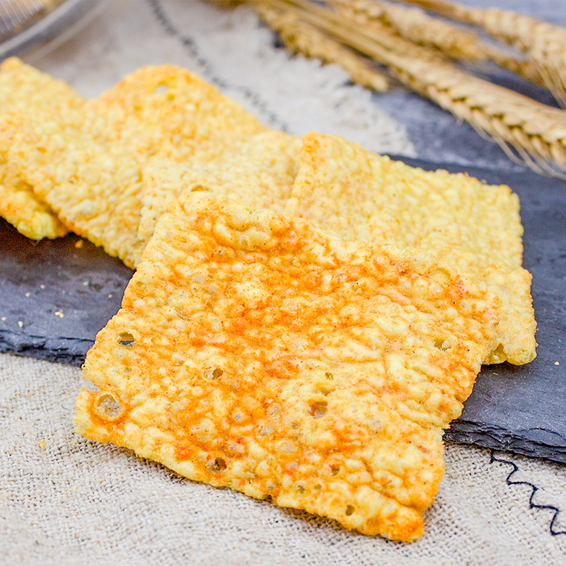 大丰苦荞片盒装网红荞麦锅巴粗粮香脆即食健康膨化食品