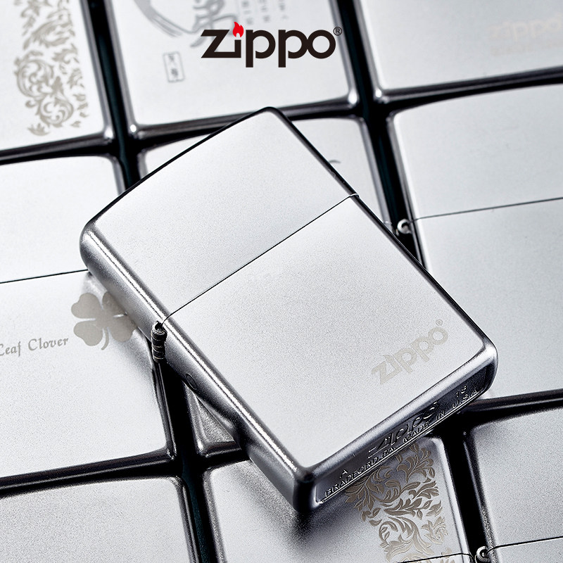 煤油打火机zippo正版经典铬磨砂刻字定制男士礼品zippo