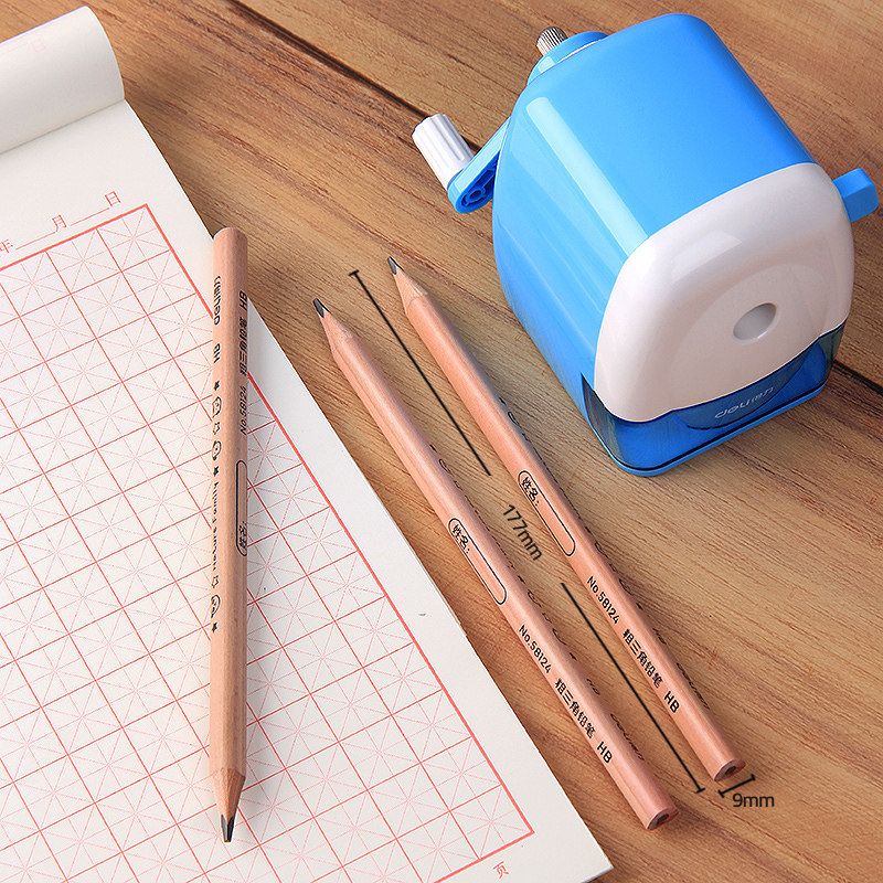 三角铅笔练字得力粗杆握姿矫正初学者三棱大三铅笔