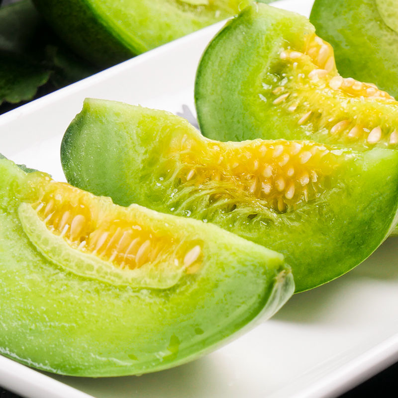 甜瓜现货新鲜绿宝石5斤蜜瓜绿皮绿宝小香香瓜甜瓜