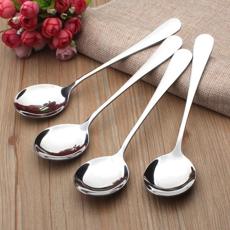 不锈钢小勺勺子加厚可爱时尚韩式成人汤匙饭勺饭勺