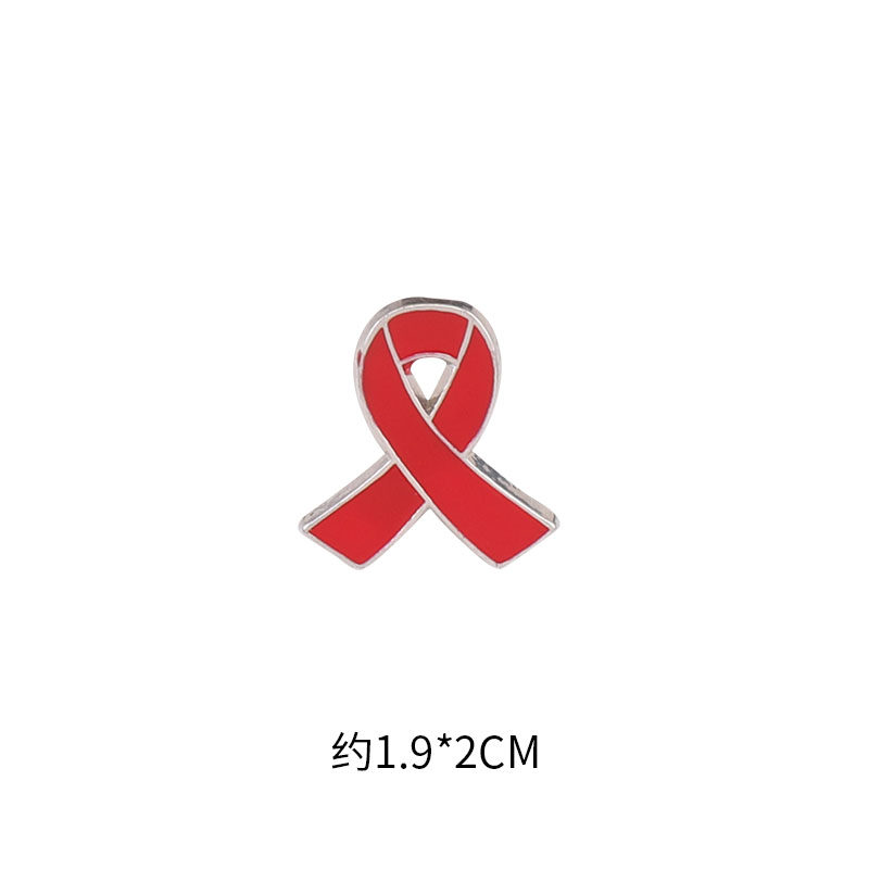 丝带胸针hiv关爱艾滋病宣传标志公益活动红色徽章胸针