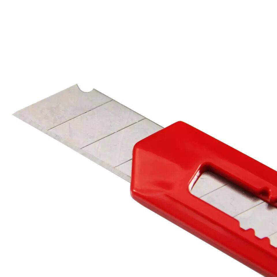 得力钢制裁布刀黄色蓝色美工刀拆箱物流防滑可拆卸美工刀