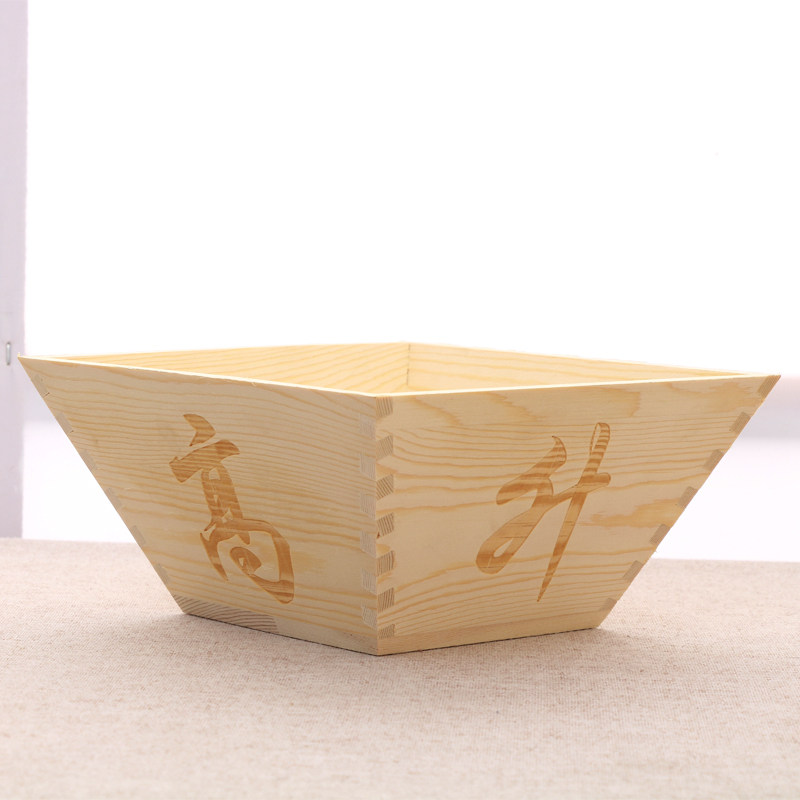 仿古榫卯老式米斗招财四方开业实木升斗结婚用婚庆木升子香炉摆件