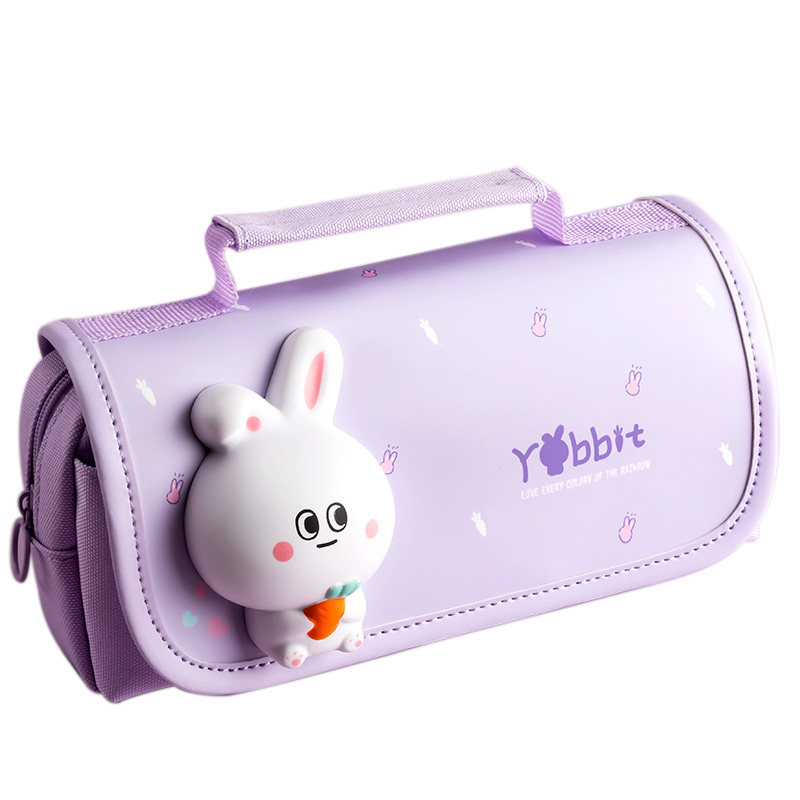 文具笔袋女铅笔盒初中生笔袋流沙网红大容量简约小学生笔袋