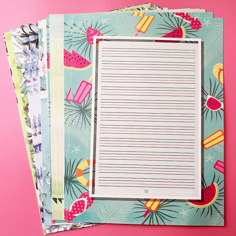 硬笔钢笔练字作业本加厚a4四线格展览展示彩色书法用纸