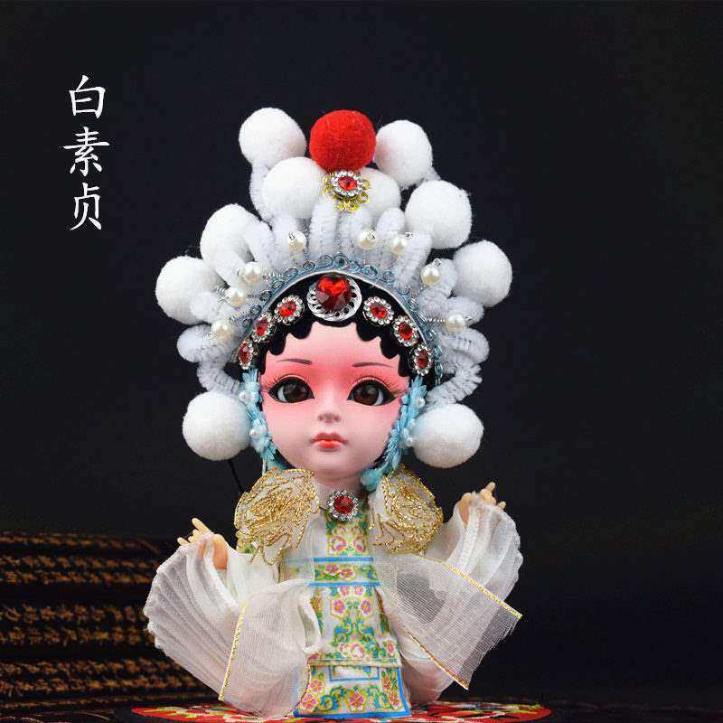 故宫京剧老外摆件绢人玩偶人偶娃娃纪念品中国绢人