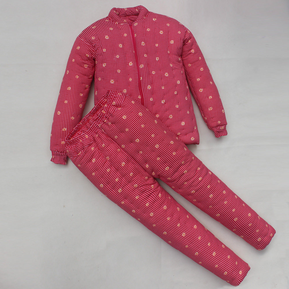 纯棉花手工棉衣成人中老年女士棉袄棉裤套装加厚保暖居家棉服冬季