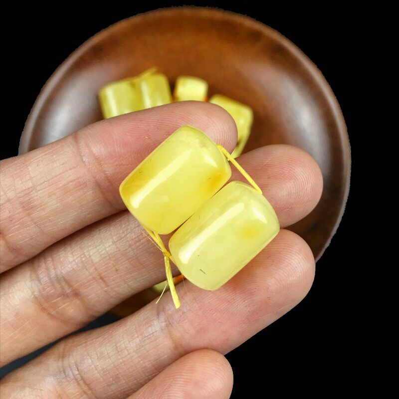 彩荷原矿乌料蜜蜡满蜜桶珠顶珠腰金刚其他diy饰品配件